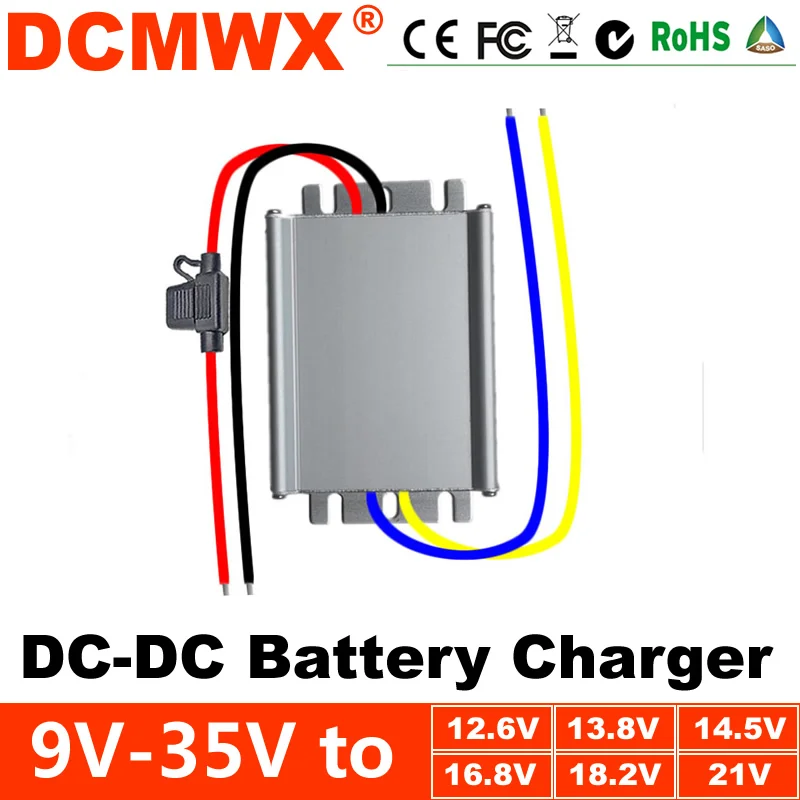 DC DC Battery Nabíjačka 12V 24V až 12 V 12,6V 13.V 14,5 V KONTEČNÝ KONTEČNÝ PRAVIDLA 5A 8A 12A 15A 20A 22A 25A CC nabíjačka