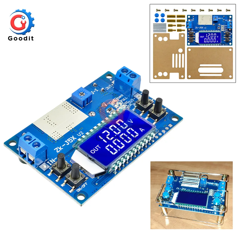 DC DC Krok nadol 1,2-32V 12V 24V 5A Konštantné napätie prúd LCD Digitálny displej nastaviteľné regulátor napájacieho napájacieho napätia napájania