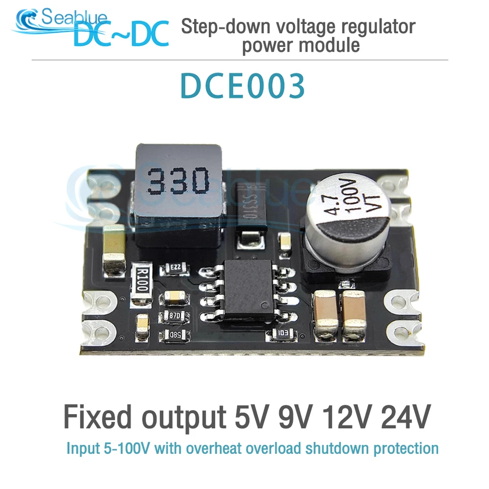 DC-DC Krok nadol napájací napájací modul DC 7-100V až DC 5V 9V 12V 24V 2A napätie nastaviteľné regulátory napätia prevodníka Buck Converter