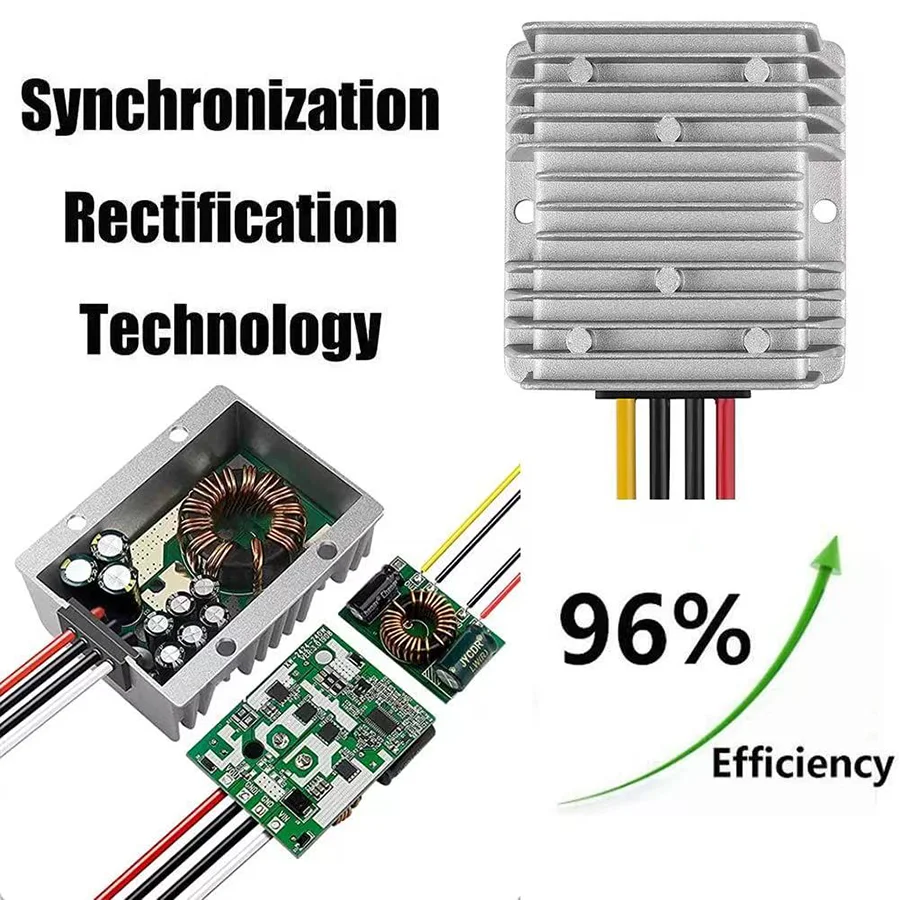 DC na DC Converter 12V až 24V 10A 240W Step Boost Modul prevodník s nepremokavým IP68 pre golfový vozík