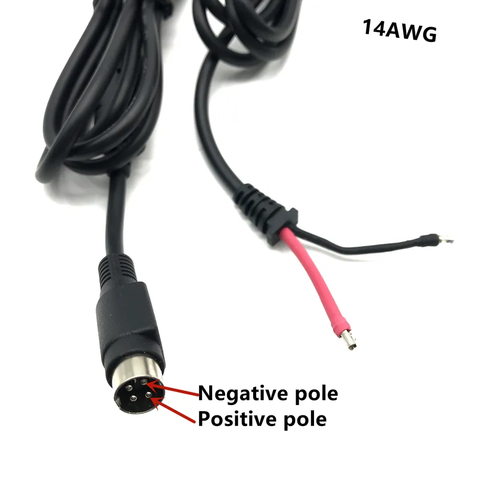 DC napájací kábel 4 kolíkový konektor konektora konektora TIP pre NCR Realos 7197 POS Termálna príjmová tlačiareň pre Epson PS180 PS179 18awg