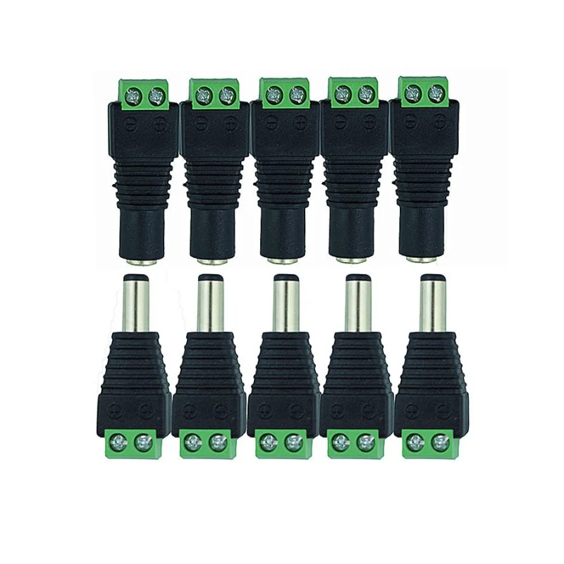 DC Plug CCTV Camera 5,5 mm x 2,1 mm jednosmerné napájací kábel ženský konektorový adaptér konektor 5,5*2,1 mm na pripojenie LED pásma LED Light