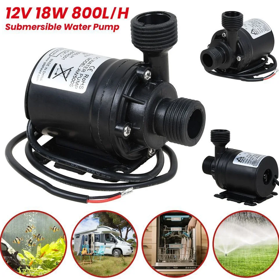 DC Vodné čerpadlo DC 12V Záhrada Vysokotlakové čerpadlo 18 W Vysokotlakové vodné čerpadlo 800 l/h