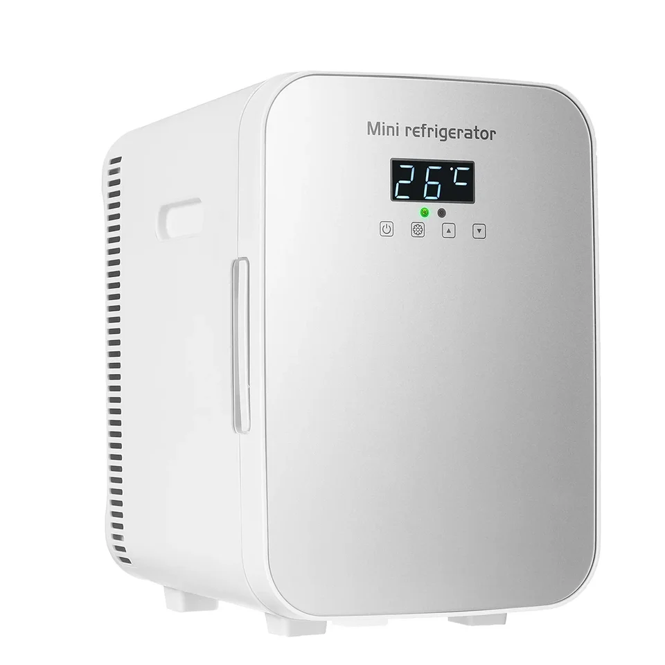 DC12-24V/AC220V 15L CAR HOME Automatické chladnička Duálne jadro zmrazenie vykurovanie potravín ovocie chladnička chladič pre domáce cestovanie kemping