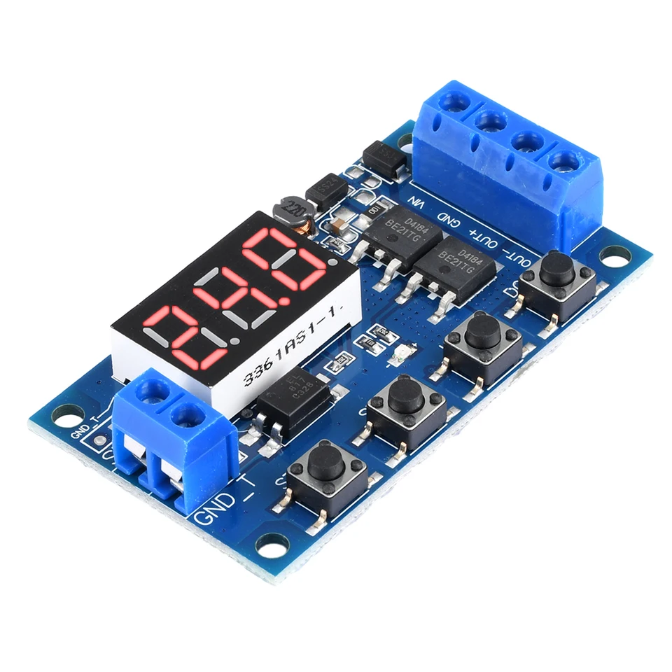 DC5-36V DUAL MOS LED Digitálne časové oneskorenie relé spúšťací spúšťací cyklus Časovač prepínač Obvod Riadiaci riadiaci modul DIY 12V 24V DIY 12V 24V