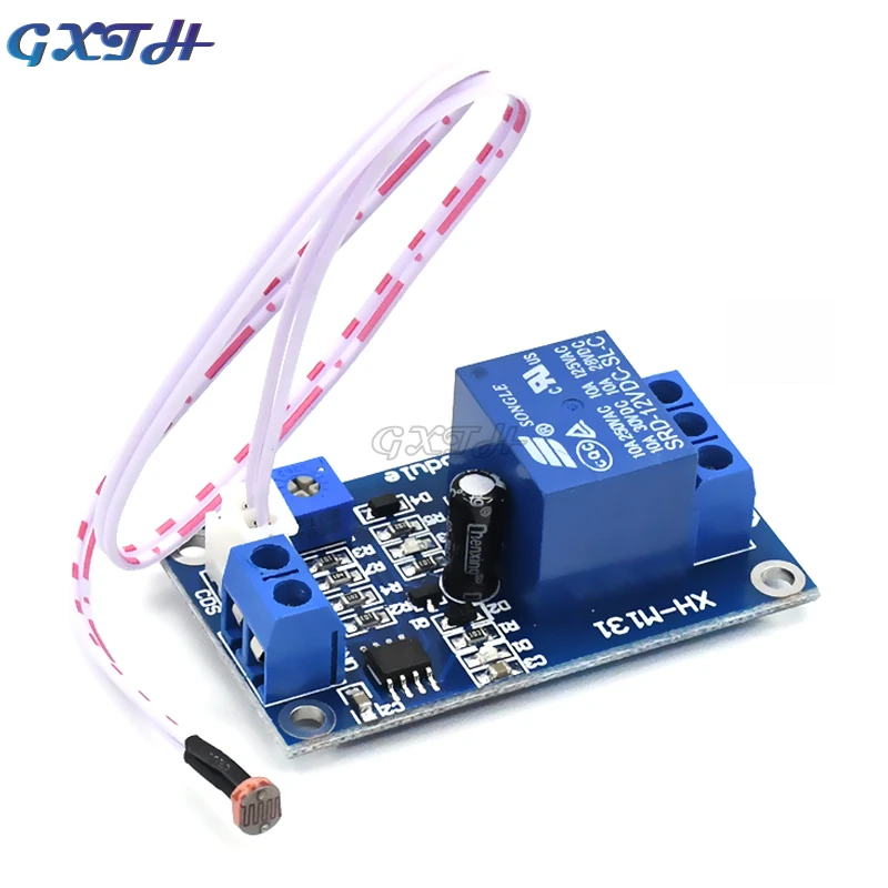 DC5V 12V 24V Ovládací spínač svetla Fotoresistorový reléový detekčný snímač 10A Automatický riadiaci modul XH-M131