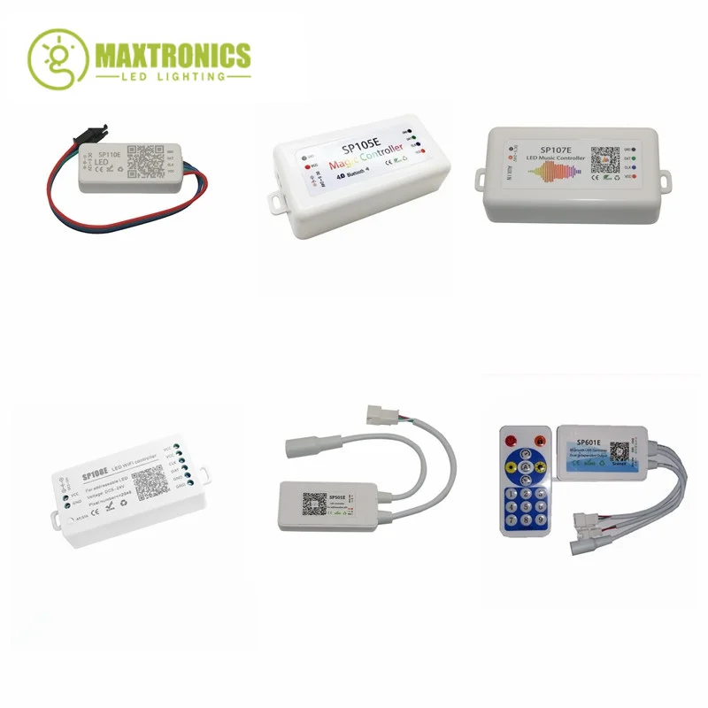 DC5V-24V Bluetooth kompatibilný SP105E SP110E WS2812B WS2811 LED pásma LIGH RGB CONLEGER WIFI SP108E SP501E Music SP107E SP601E