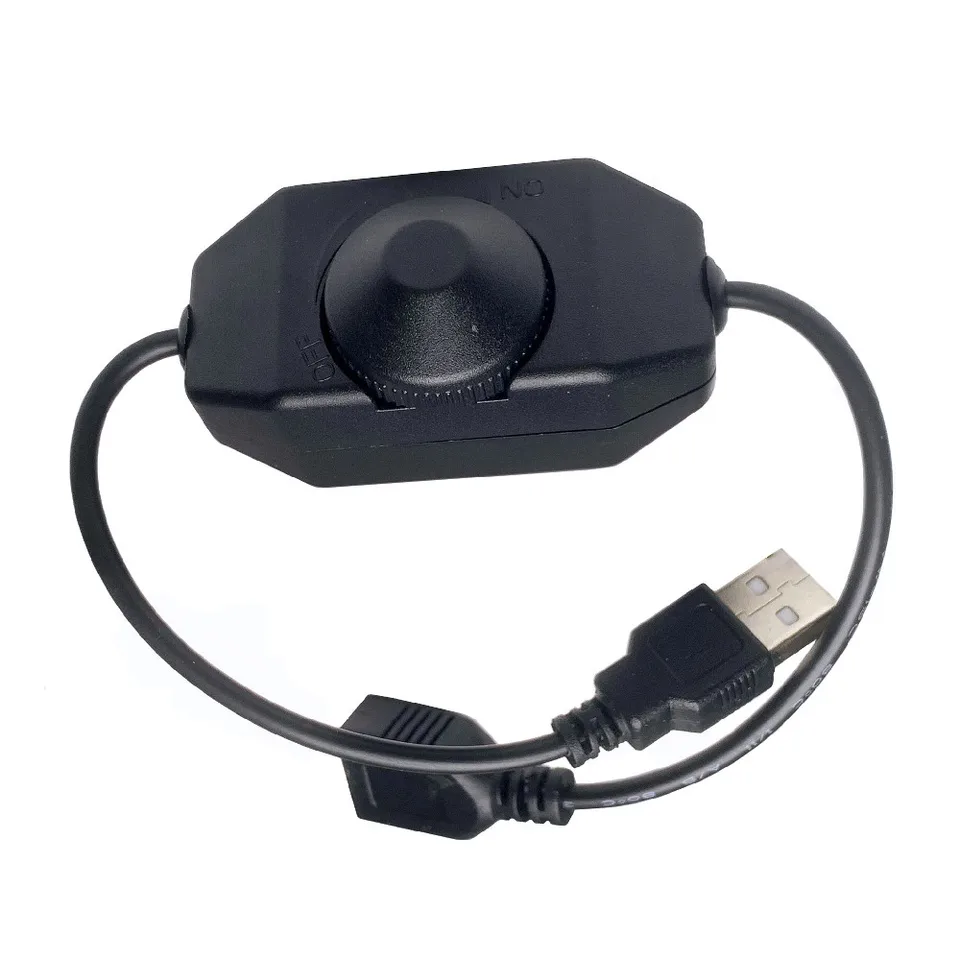 DC5V USB Knob Dimmer pre LED pásik biely/čierny