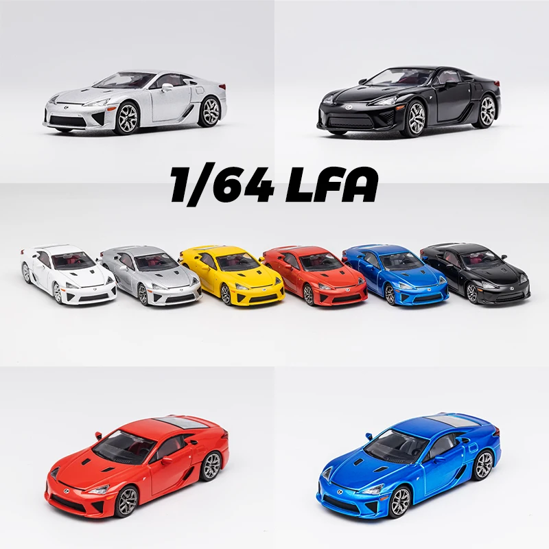 DCT 1/64 Model LFA Sports Car Vintage Carset Diecast Collection Collection Hray Station Vozidlo s výstavným puzdrom