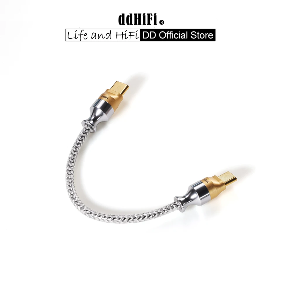 DD DDHIFI TC07S NYX Series Silver Typec HIFI Audiofil USB OTG kábel s litz strieborným cez LCOFC Shielding (10 cm/ 50 cm)