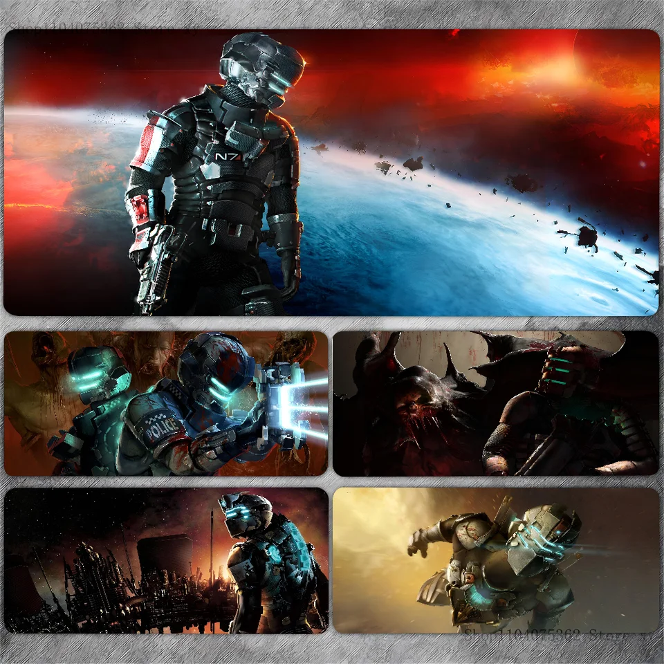 Dead Space Game MousePad Veľká klávesnica stola Mat Gaming Mouse Pad Lockedge nekĺzaná podložka