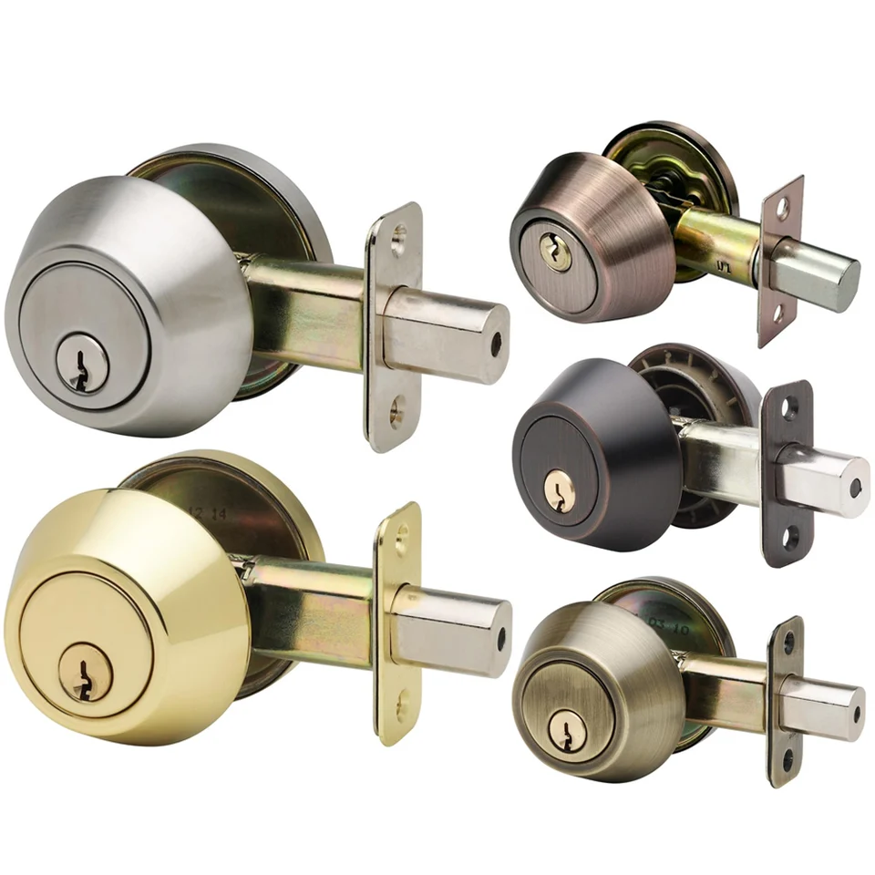 Deadbolt s jedným valcom, okrúhly zámok slepých uličiek s klávesmi, moderné zámky dverí s deadboltom, Deadbolt pre vchod predných dverí