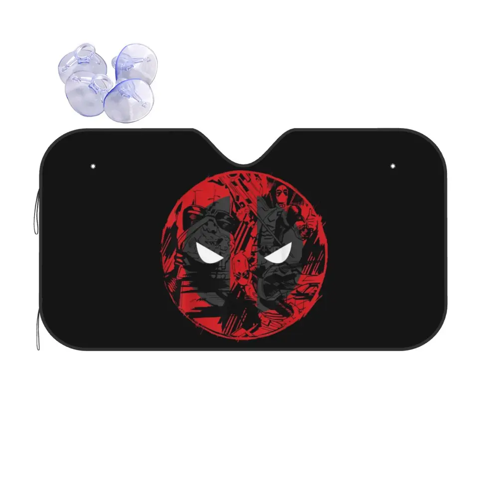 Deadpool Comic Logo Fallible Sunshade čelné sklo 76x140cm hliníková fólia