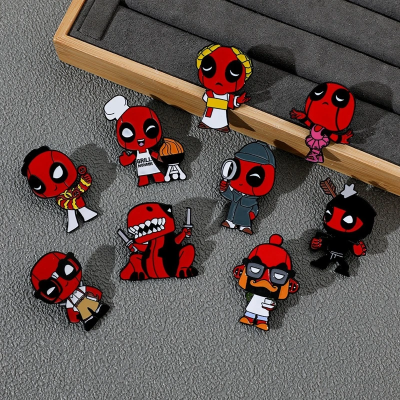 Deadpool, európska a americká filmová a televízna postava Deadpool, Marvel Metal Badge Accessories, DIY oblečenie, tašky, darčeky
