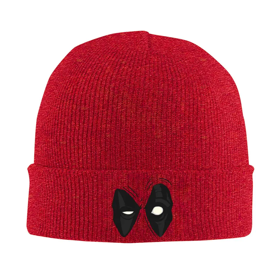 Deadpool Eyes pletené klobúky dámske mužské lebky čiapky jesenné zimné klobúk akrylová teplá čiapka