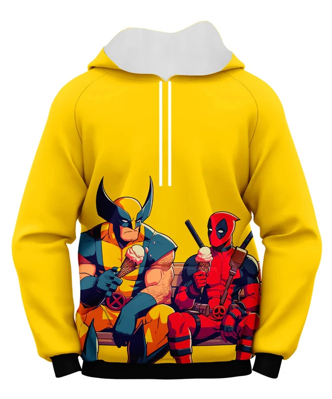 Deadpool Wolverine Boy Girl Hoodies Marvel Pánske mikiny 3D tlač Venom Pullover Nadmerné mužské mikiny spiderman pánske oblečenie