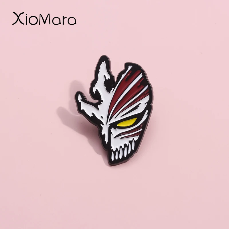 Death God Kurosaki Ichigo Maska Smalt Pins Custom Game Character Brošne klošné odznaky Punk šperky darček pre fanúšikov priateľmi