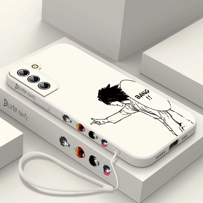 Death Note Ryuk Comics Pase Pase pre Samsung Galaxy S24 S23 S22 S21 S20 Pro Fe Plus ultra tekutina ľavý kryt lana