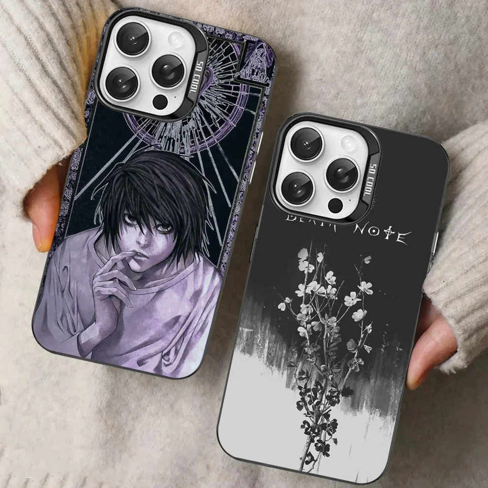 Death Note Yagami Light L Lawliet Pase pre iPhone 16 15 14 13 12 11 Pro Max x xr xsmax 8 7 plus matný nárazový odolný chrbát