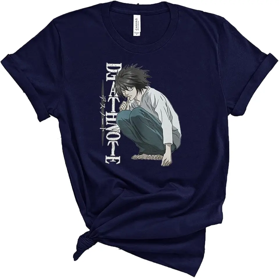 Death poznámka tričko L Lawliet Cosplay Kostüm lässige Lost Bedruckte Rundhals Kurzarm Tričko Topky Tričko für unisex