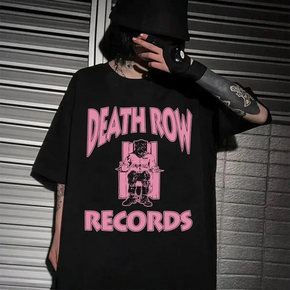 Death Row Records Dr Dre Tupac Tričko Tričko módne streetwear tričko Hip Hop Cotton Trhirts Men Dámske leto 2024