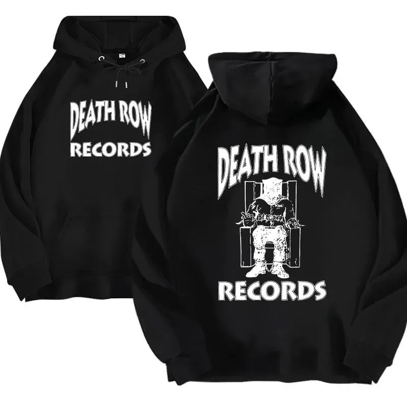 Death Row Records Hoodie Men's and Women's Large tlated Hoodie Men's and Fashion Hip Hop Hop Hoodie mikiny mikiny topy mikiny