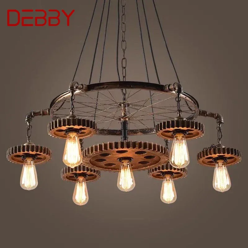 Debby American Retro Pendent Lamp Industrial Wind Loving Room Restaurant Restaurant Obliekanie obchodu Cafe Bar Box Homestay Luster