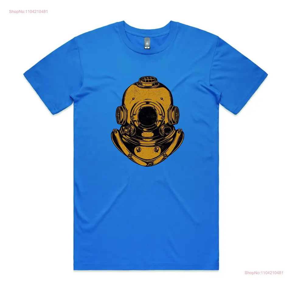 Deep Sea Diver prilba tričko retro pre dospelých narodeniny pre neho otca mama zvuky dlhé alebo krátke rukávy