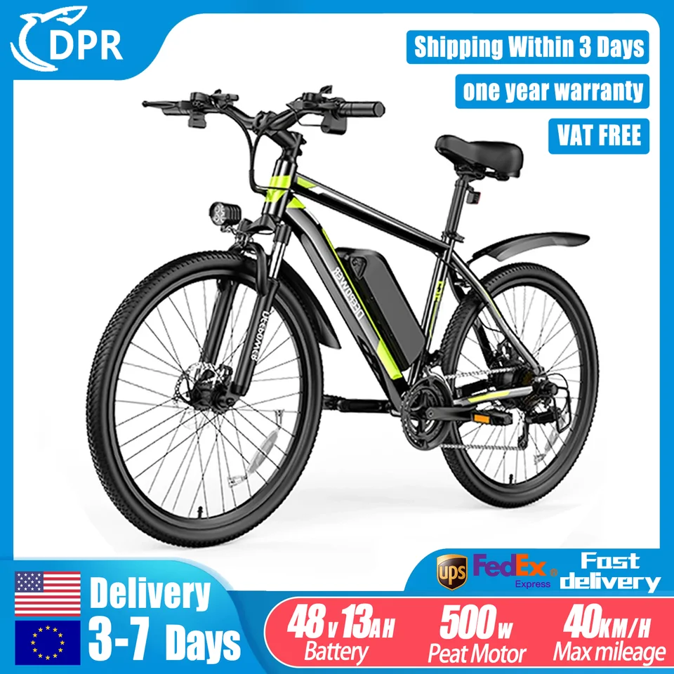 Deepower 500 W dospelých Ebike Electric Bike Bicykel 48V 12,8Ah 26 palcových tukových pneumatí