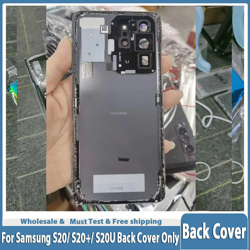Defekt AMOLED AMOLED AMOLED pre Samsung S20 S20+ S20U Zadný kryt batérie poškriabaných G980 G985 G988 Zadný kryt
