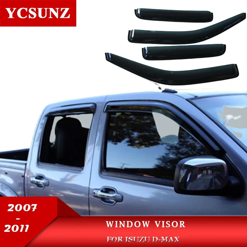 Deflektor bočného okna ABS pre Isuzu D-Max DMAX 2007 2008 2009 2010 2011