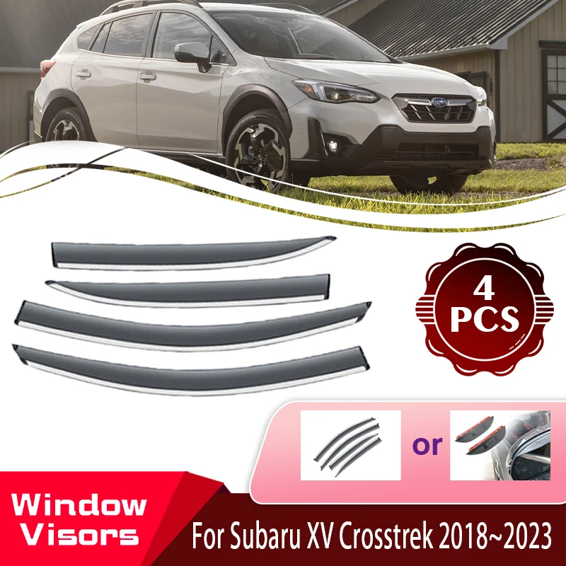 Deflektor dažďa pre subaru xv gt crosstrek 2018 ~ 2023 ODDELENIE VÝKONNÉHO VETNÉHO VETRU SUNNÉHO RADINY