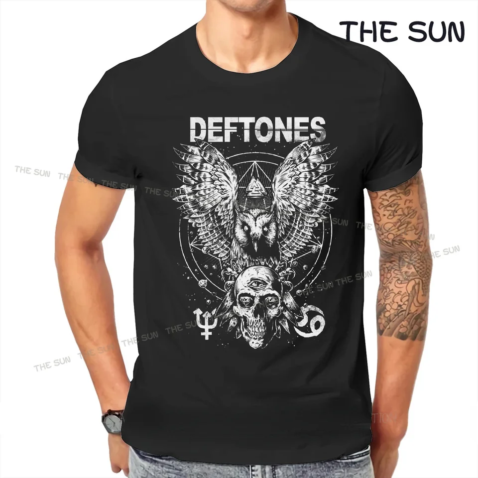 Deftones Diamond Eyes lebka sova okolo kožušiny Grafické odpaliská letné punk príležitostné pánske tričká módne streetwear bavlna