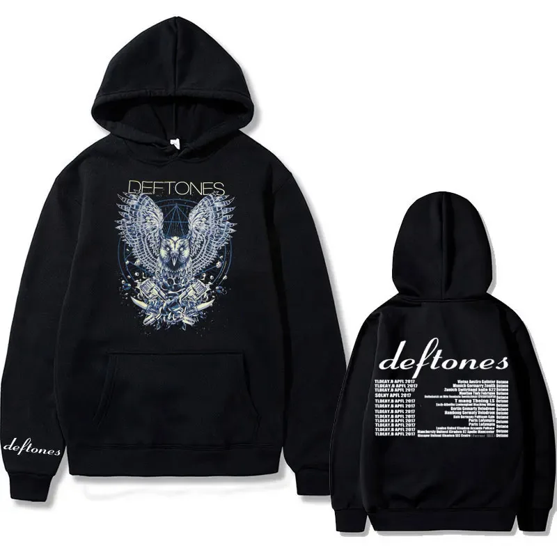 Deftones Diamond Eyes Owl Band Print Hoodie 2024 Vysoko kvalitný módny trend Nový produkt