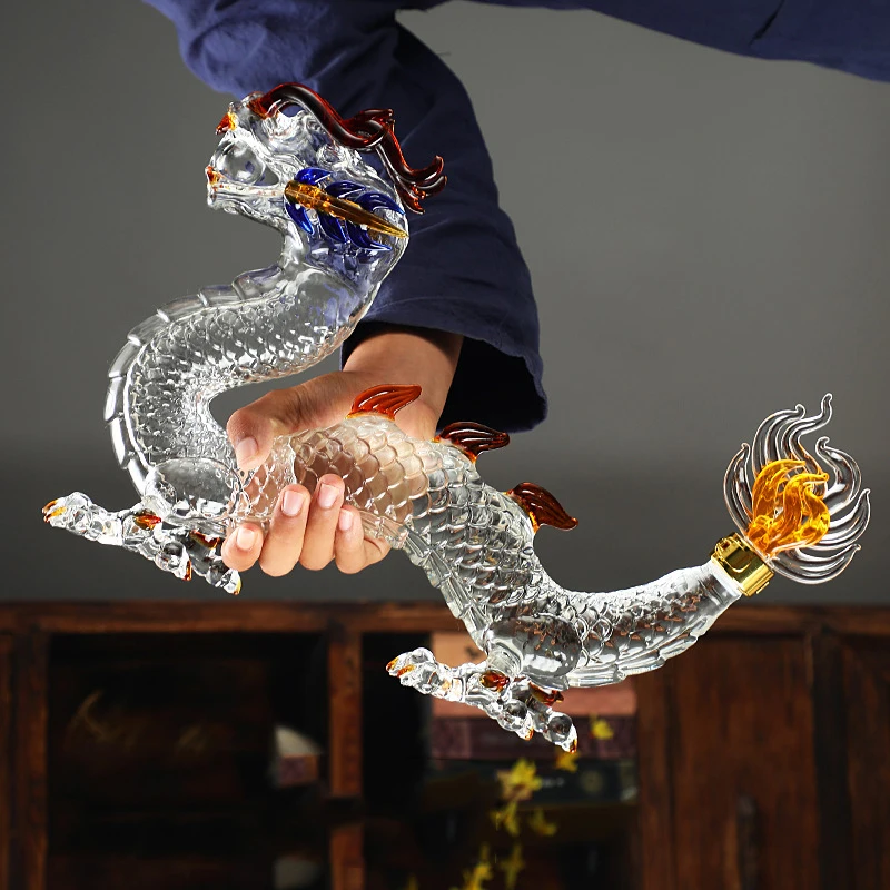 Dekanter whisky bez olova Dragon Barware Pitie čínskeho dekantera vína zverokruh