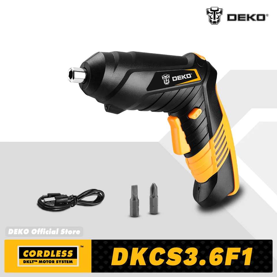 DEKO DKCS3.6F1 MINI ELEKTRICKÝ SCRICTRIVER Nabíjateľná skrútiteľná rukoväť batérie bezdrôtový skrutkovač na spracovanie dreva