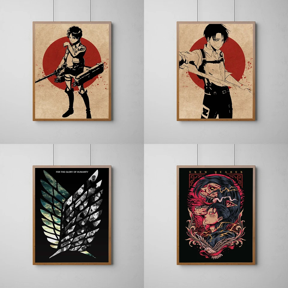 Dekoratívna maľba pre dekoráciu spálne na útok na Titan Anime Plaght Canvas Wall Art Domáce dekorácie izba dekorácie plagáty