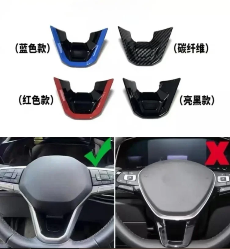 Dekoratívne flitre pre volant pre volant pre Volkswagen ID3 ID4 Tiguan Passat Jetta ID6 Golf CC Volant Flitre 2020+