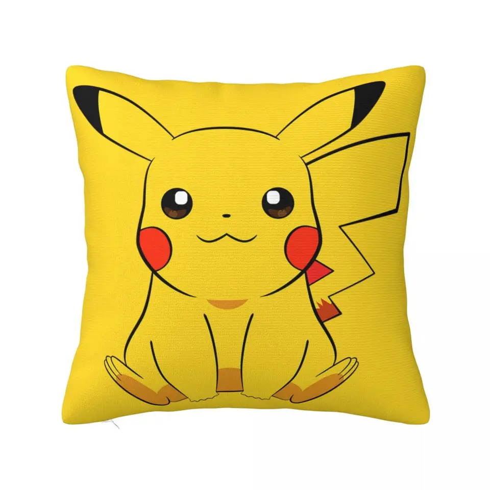 Dekoratívne obliečky na vankúše Pokémon roztomilý pikachu home vankúšový obal kryt štvorcový štýl viac veľkosti