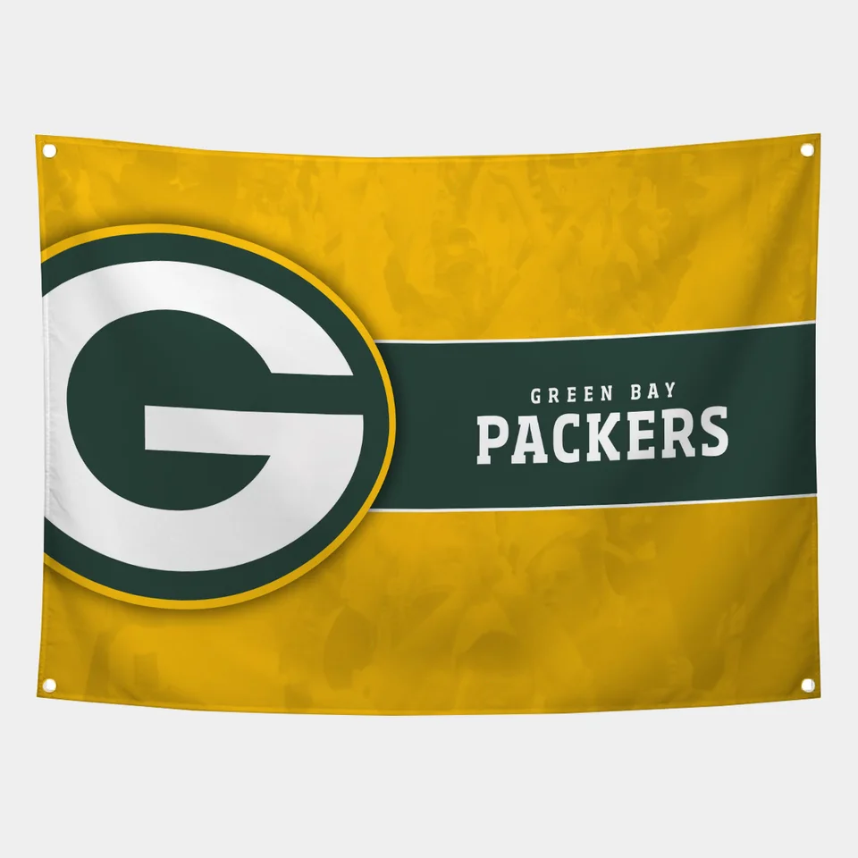 Dekoratívne závesné vlajky pre izby Green Bay Packer Fanúšikov