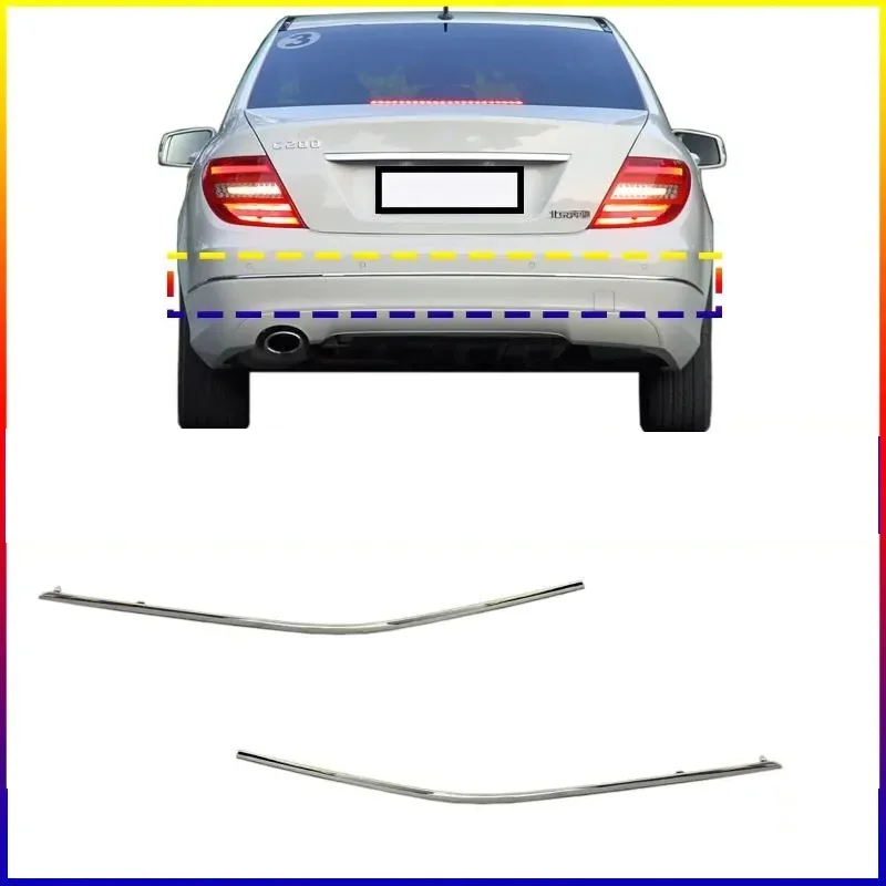Dekoratívny prúžok zadného nárazníka Chrome pre Mercedes Benz C triedy W204 2008-2013