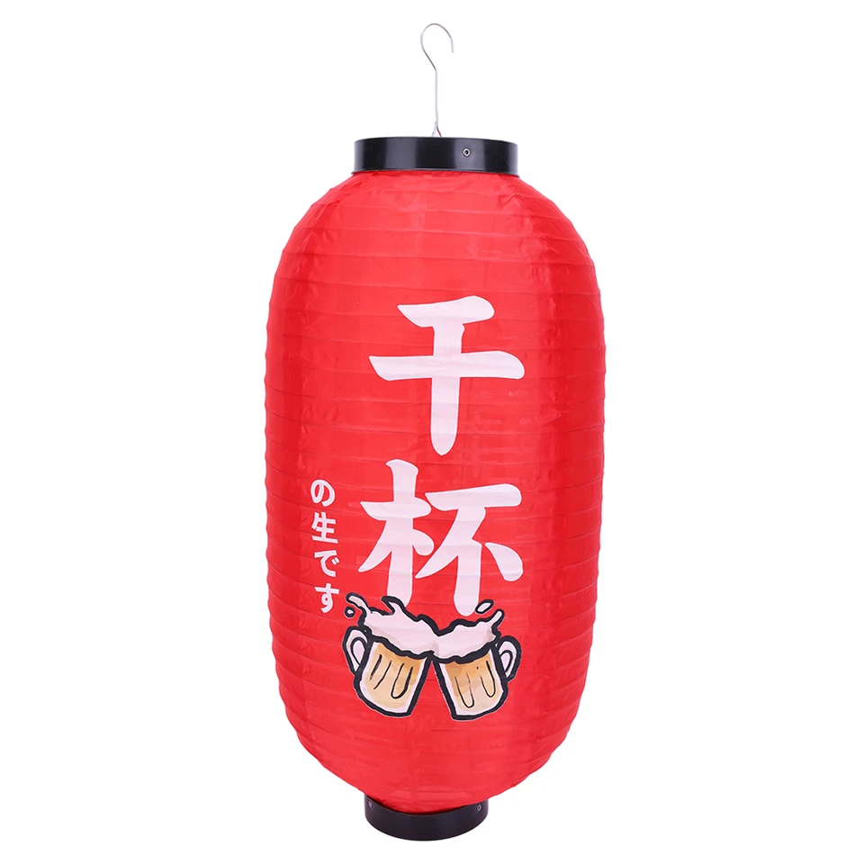 Dekorácia farebného maľovania festivalu Lantern japonský štýl Červená závesná lucerna