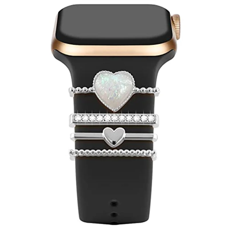 Dekorácia pre Apple Watch Band 9 8 7 6 3 SE Diamond Jewery Charms Accessories Samsung/Huawei Watchstrap 20/22 mm náramok hodinky