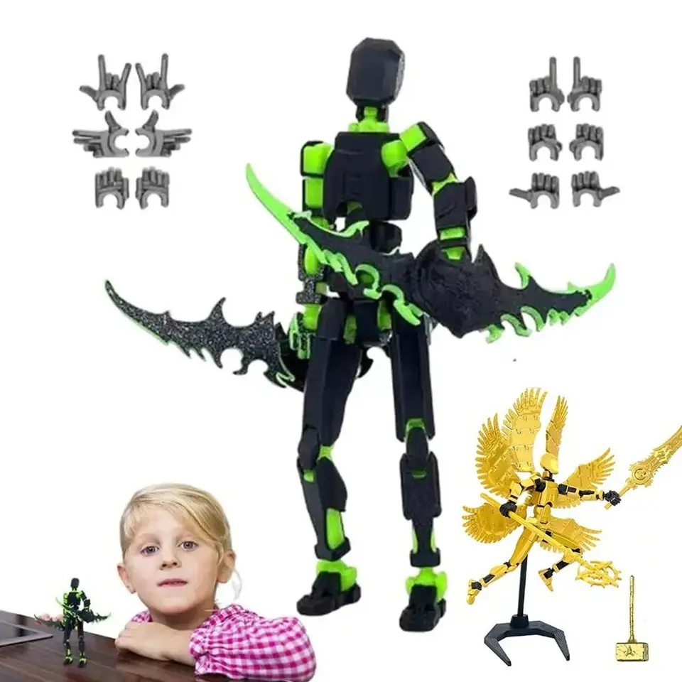 Dekorácia stolovej plochy 3D tlač T13 akčná figúrka ABS Multi-bodnutá pohyblivá robotická figurína figuríny modelu Shapeshift Robot