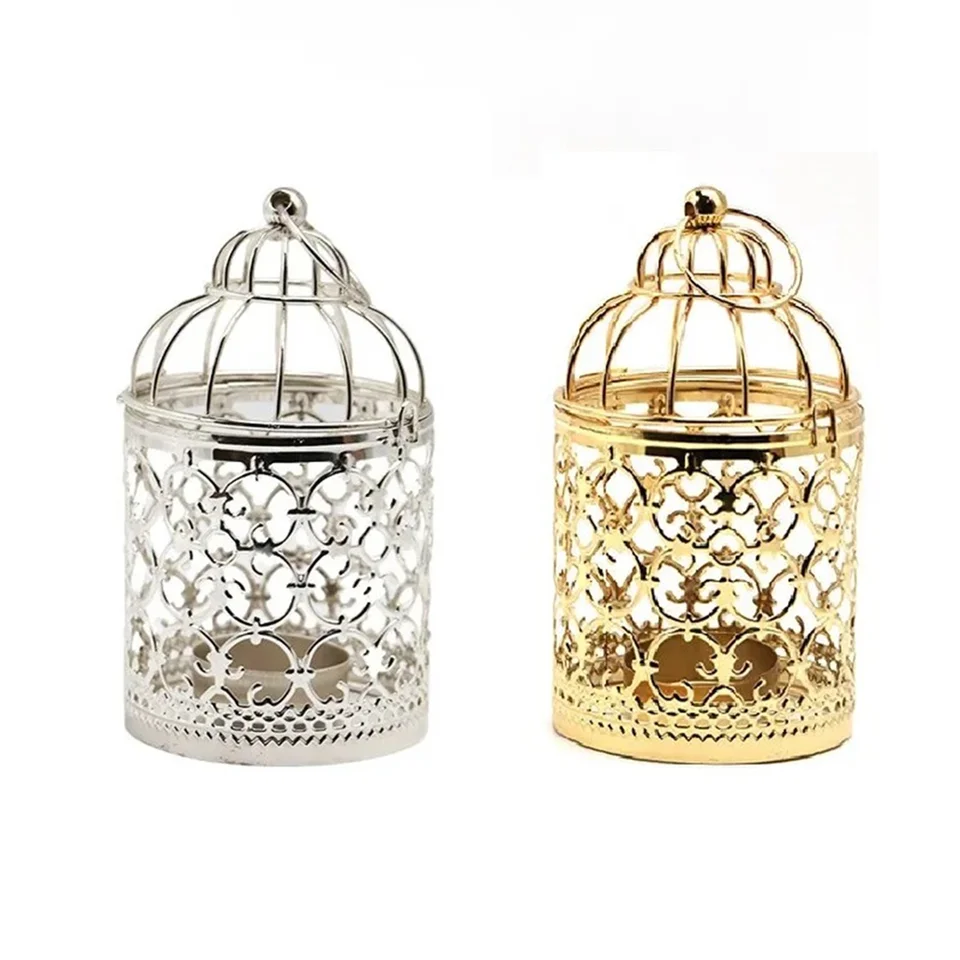 Dekorácie Beiou Marocká lampa Taihua Candlestick Staromódna dekorácia Striebro+zlato
