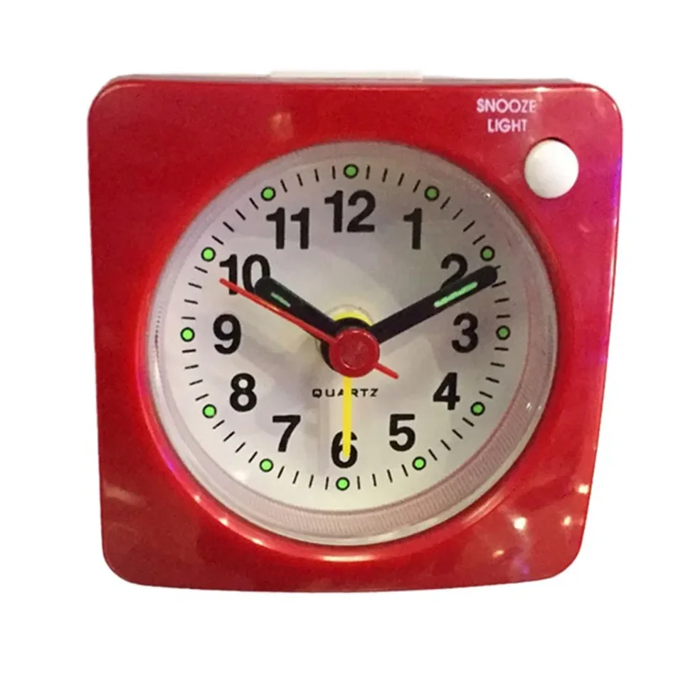 Dekorácie LED Desk Clock Mini budík Kompaktné a prenosné ľahko ovládateľné ľahké tiché kremeňové pohyby