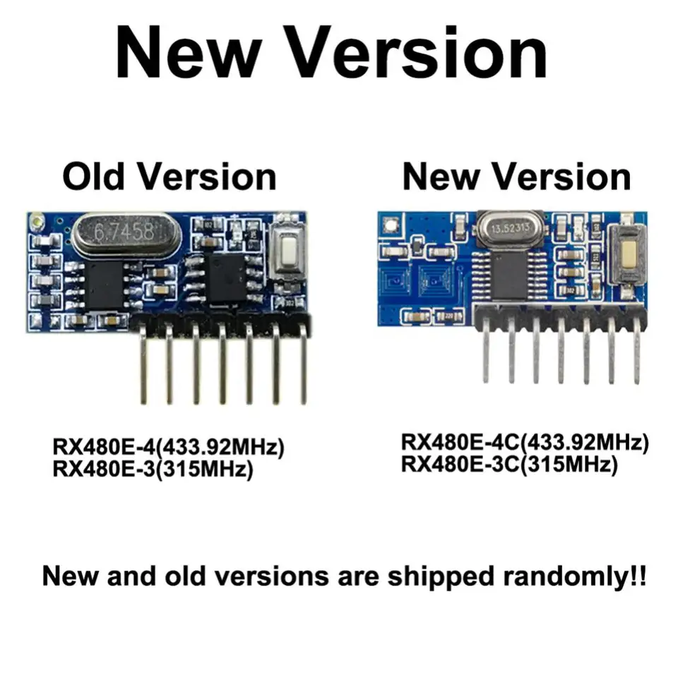 Dekódovací modul RF RELE RX480E-4CH 433 MHz Wireless Realless Modul bezdrôtového dekódovania Self-Locking for Superheterodyne