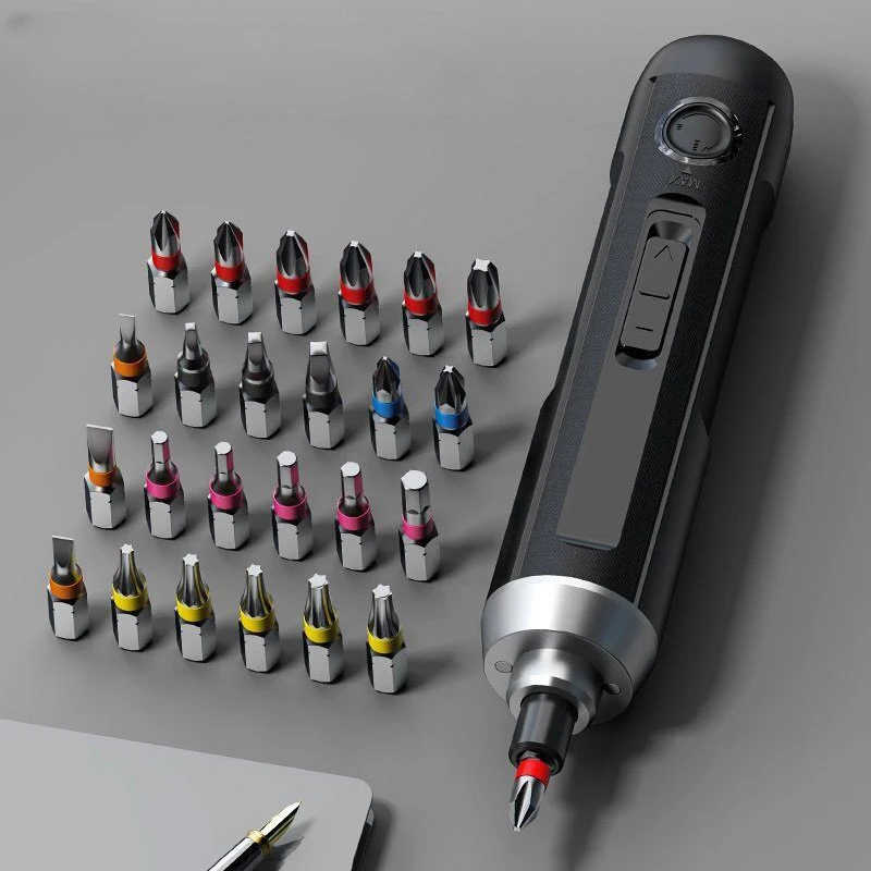 Deli Electrical Screwdriver Set 25 in 1 skrutkovacie bity 3,6 V lítiová batéria elektrická kefka bez domácich zariadení