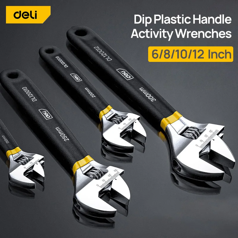 Deli nastaviteľný kľúč veľký otvárací dlhá rukoväť Univerzálny spanner uhlíkovú oceľ Mechanical Workshop Ručné náradie na opravu automobilov