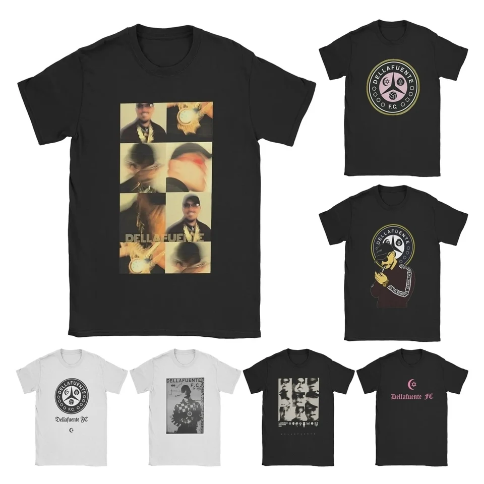 Dellafuente slzy pre ďalšie denné tričká Men FC Club Hipster Pure Cotton Tee o krk s krátkym rukávom Tričko narodeniny darček